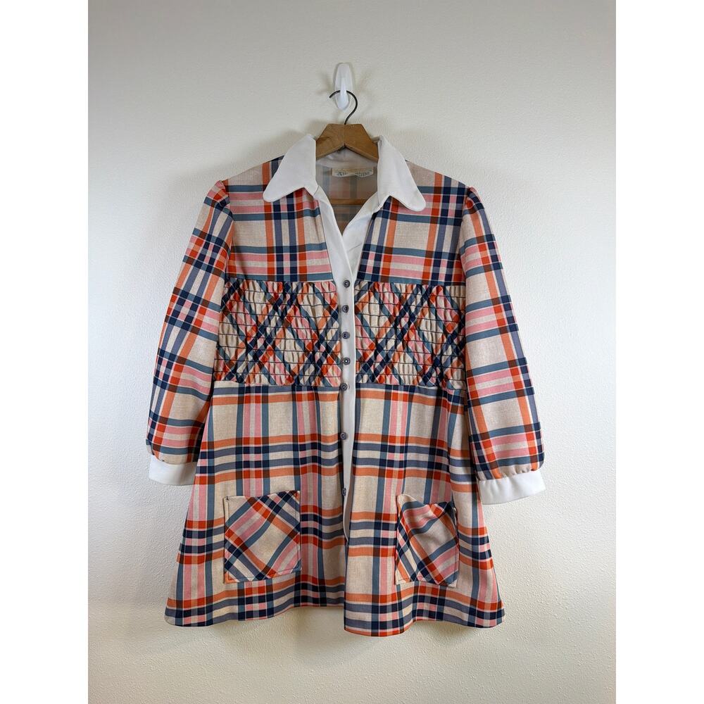 Vintage plaid with a pop of pink jacket